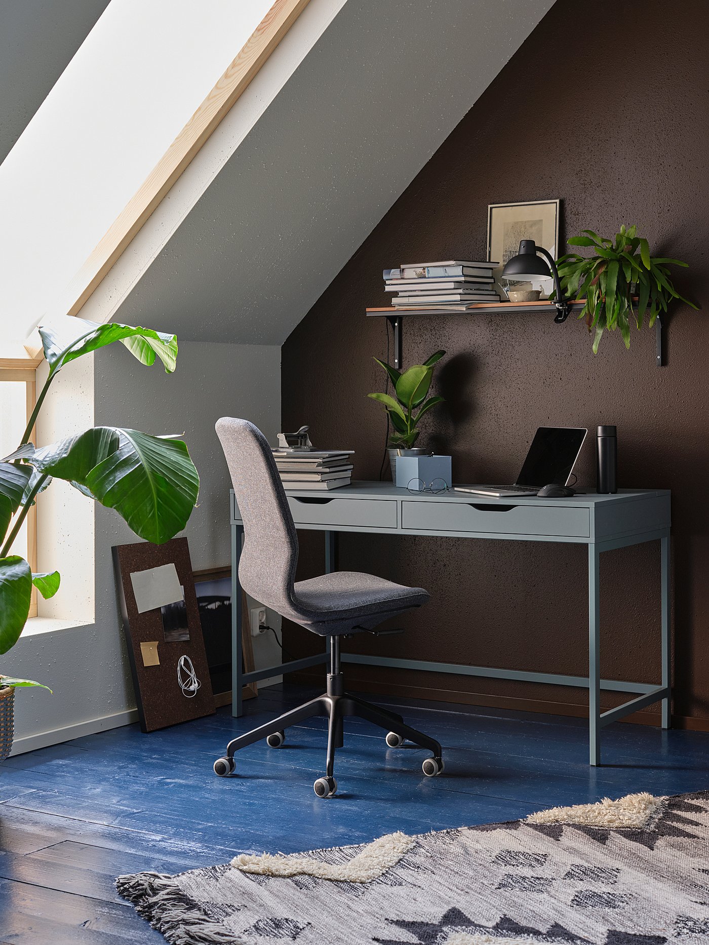 ALEX desk grey-turquoise - IKEA