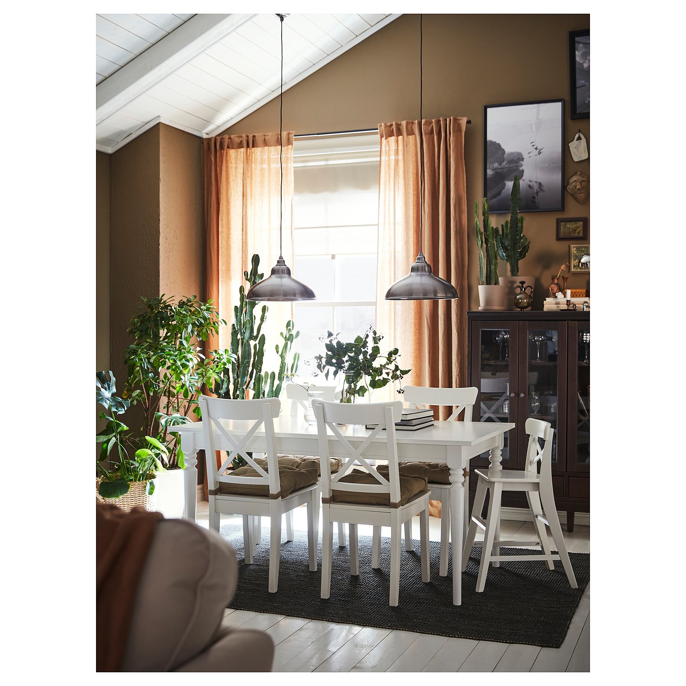 DYTÅG curtains, 1 pair dark beige/with heading tape - IKEA