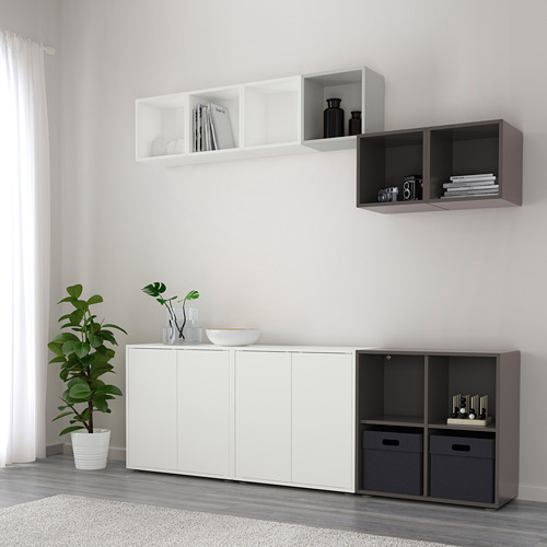 宜家eket 伊克特 壁柜组合 深灰色 092.863.95 - ikea