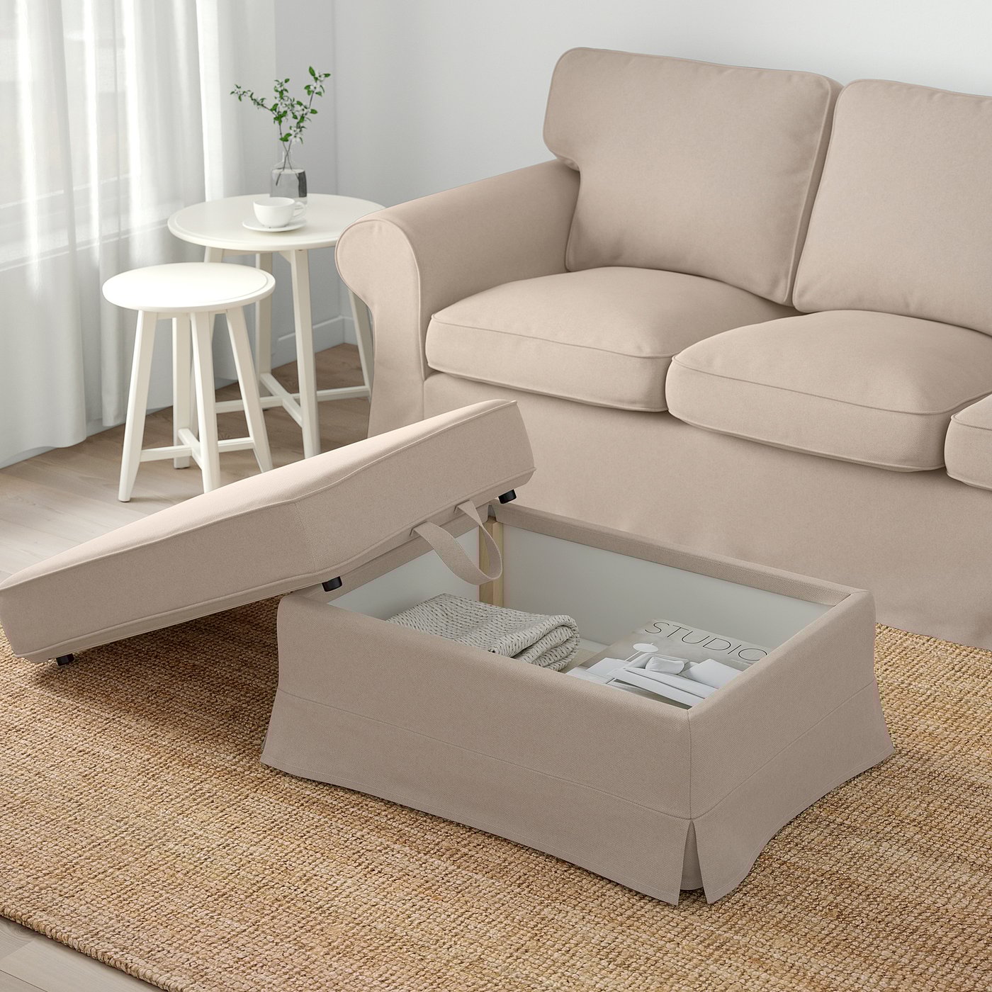 宜家ektorp 爱克托 脚凳 塔米拉 米黄色 793.050.55 - ikea