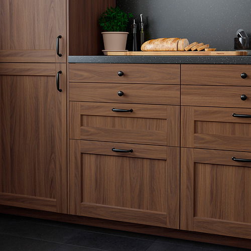 宜家enk00ping 安克平 玻璃柜门 褐色 胡桃木纹 505.166.90 - ikea