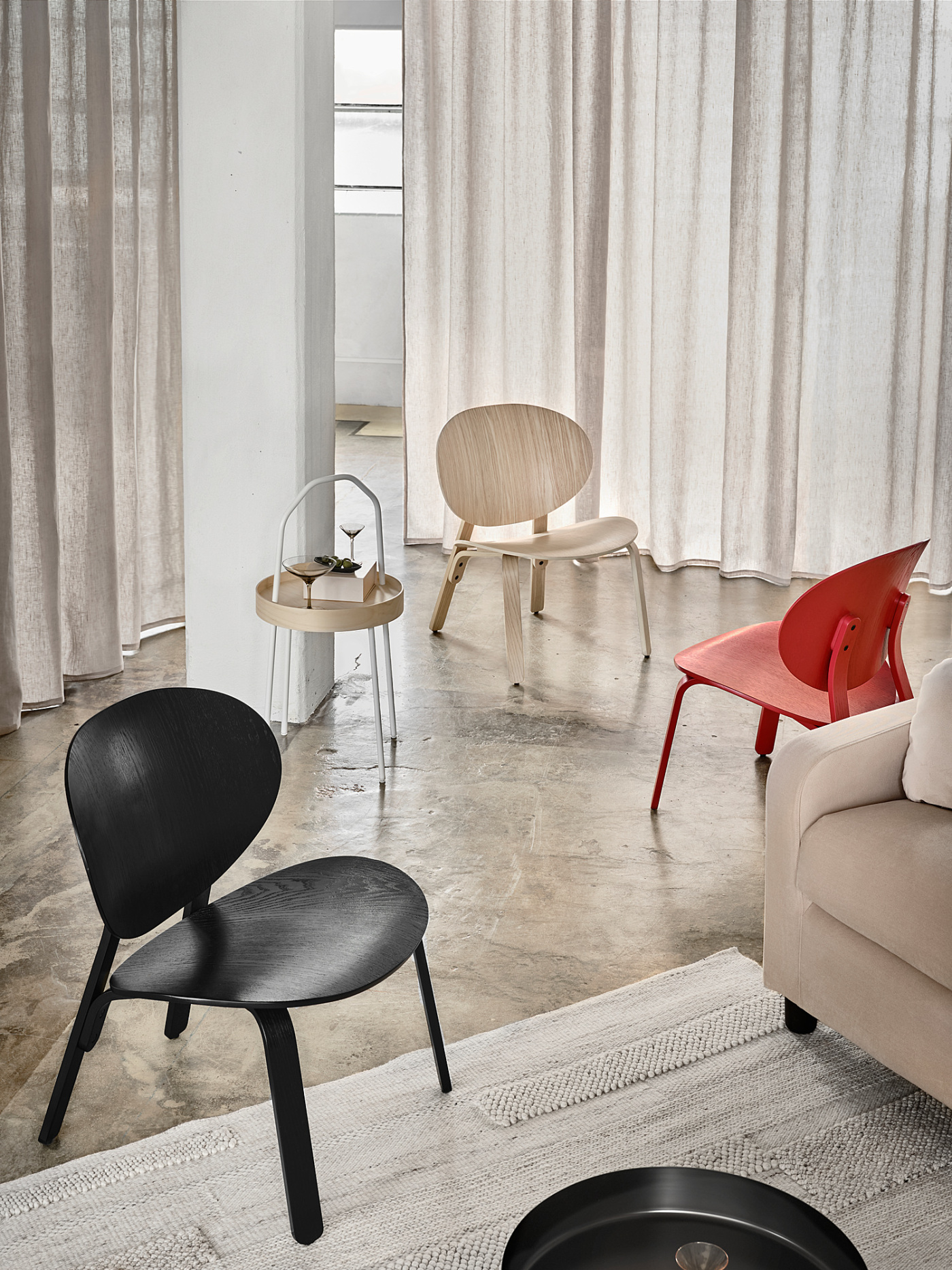 FRÖSET easy chair red stained oak veneer - IKEA