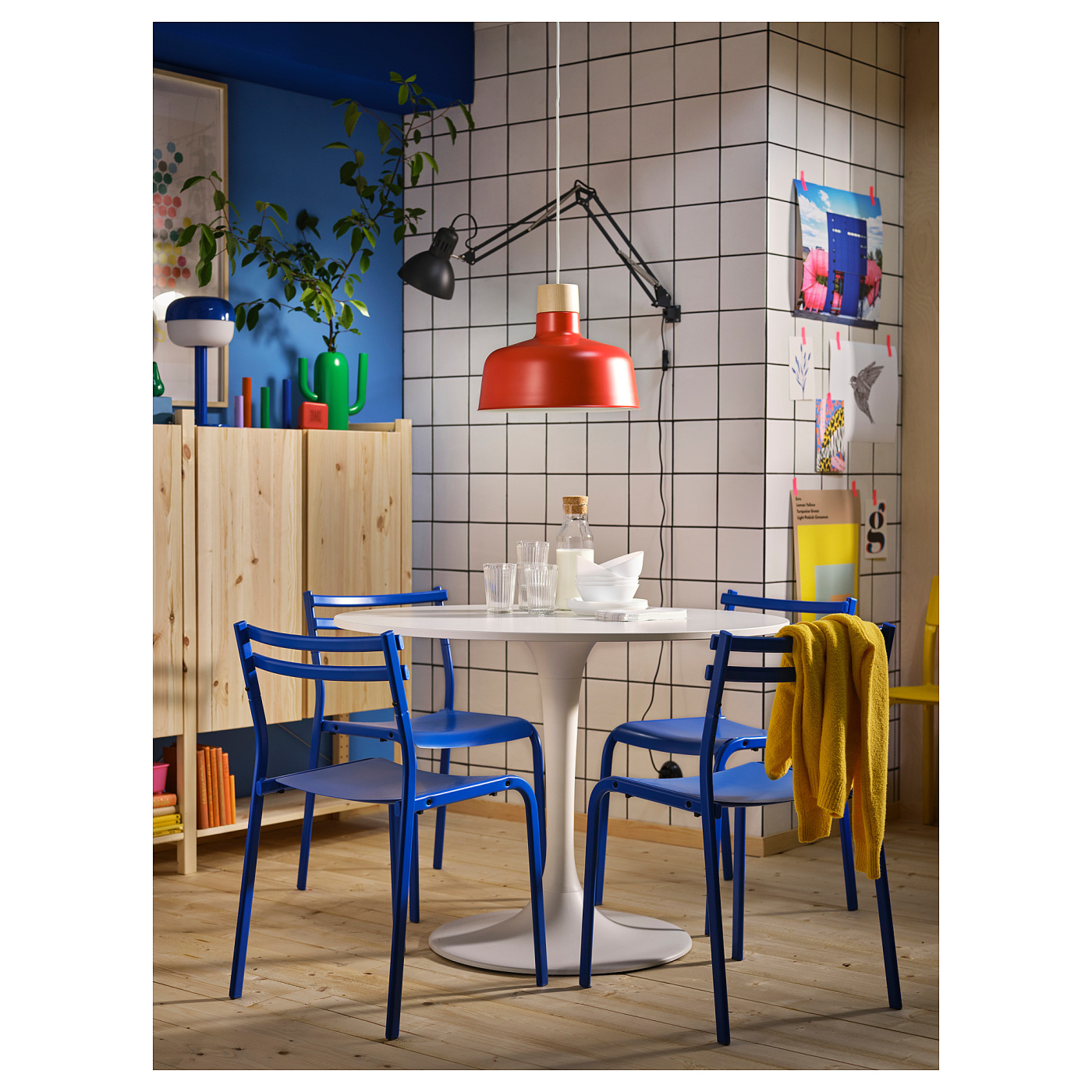 GENESÖN chair metal/blue - IKEA