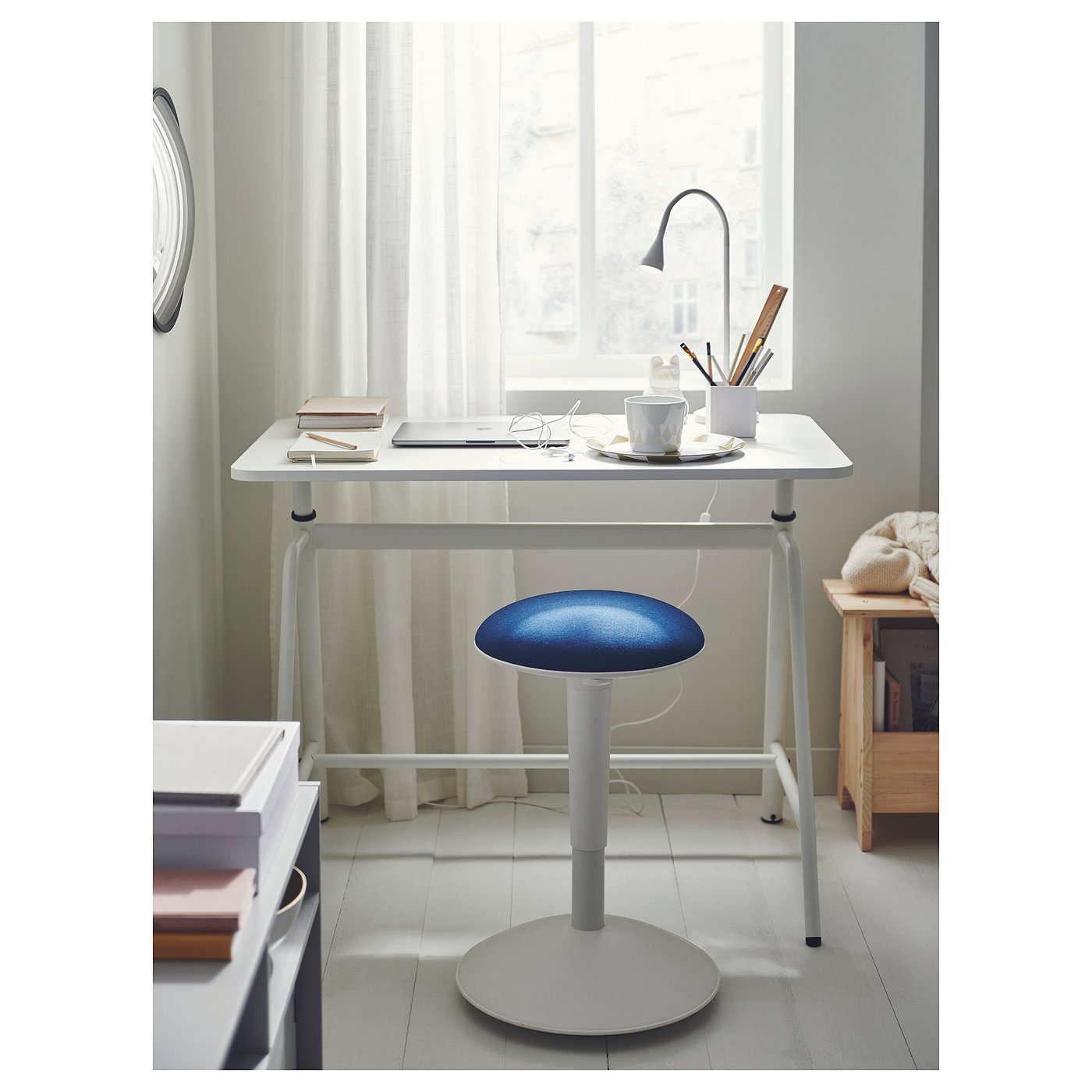 GLADHÖJDEN desk sit/stand white - IKEA
