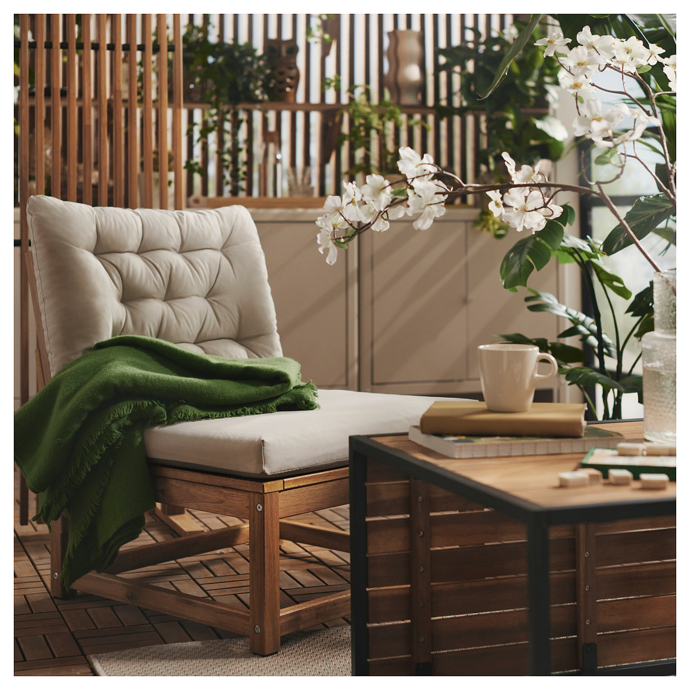 HÅKANSKÄR 霍坎怀茶几户外产品/着浅褐色漆- IKEA