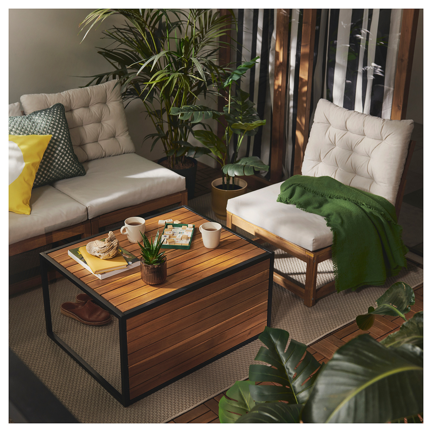 HÅKANSKÄR coffee table outdoor/light brown stained - IKEA