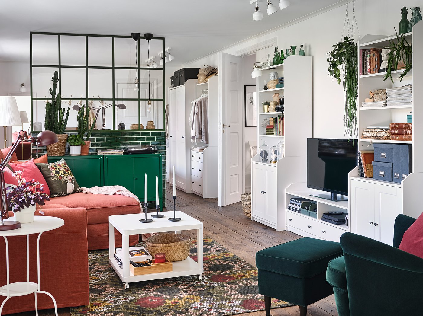HAUGA TV/storage combination white - IKEA