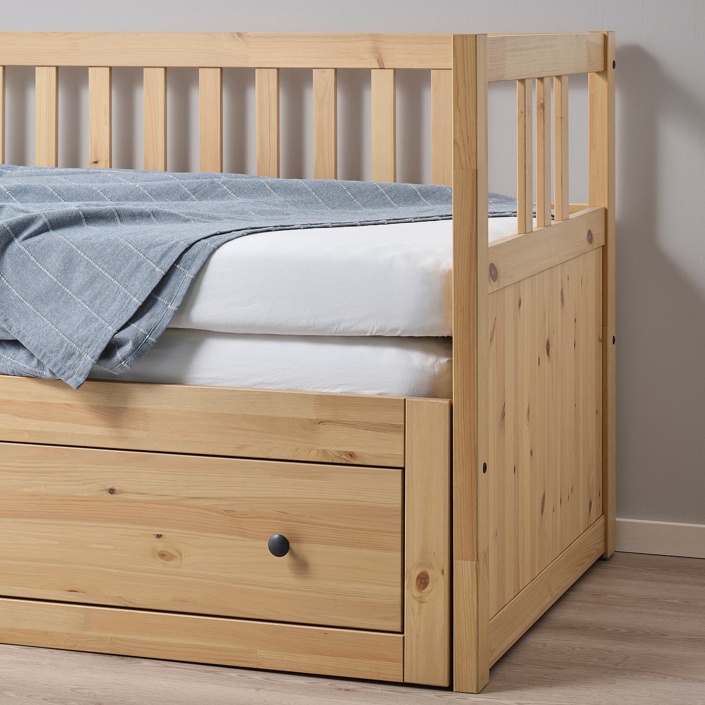 宜家hemnes 汉尼斯 坐卧两用床框架,附储物件 浅褐色 - ikea