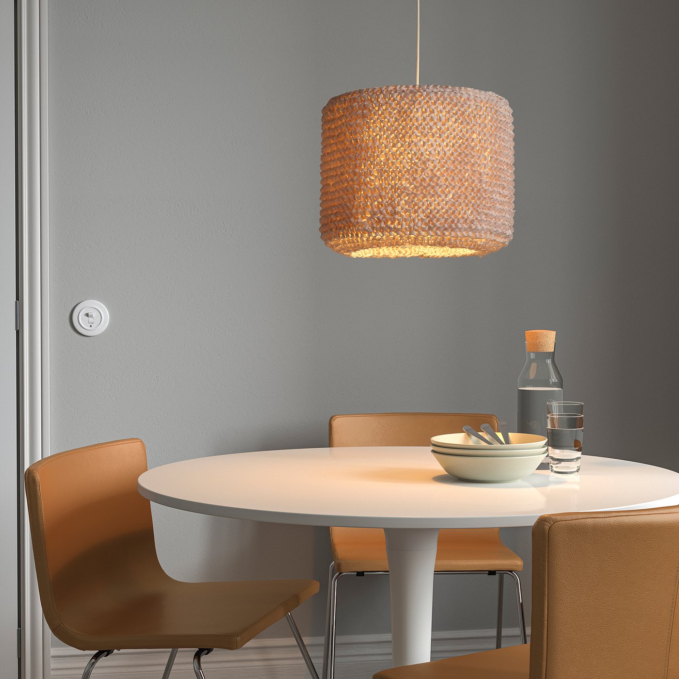 宜家lergryn 列格林 Hemma 汉莫吊灯米黄色 白色 Ikea