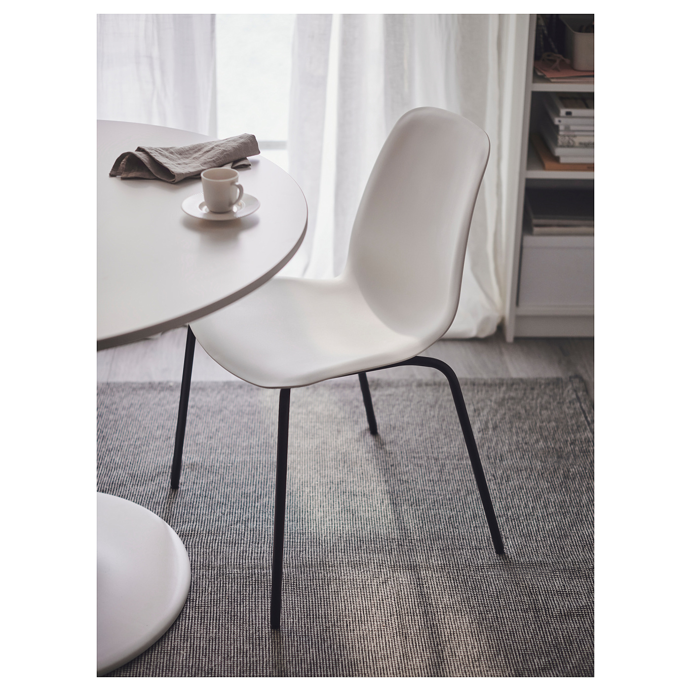 IKEA LIDÅS チェア 3脚セット ホワイト スタッキング 椅子 北欧 LIDÅS