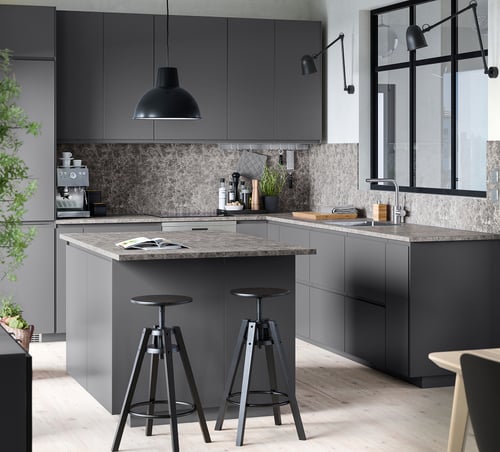 宜家metod 米多 Maximera 马斯麦底柜4前板 4屉白色 沃托普深灰色 Ikea