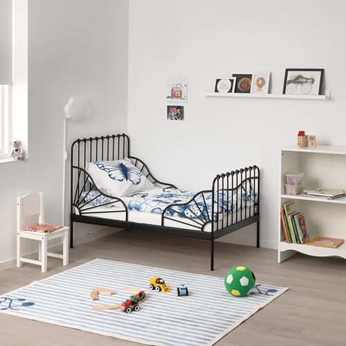 宜家minnen 米隆 加长床框架带床板 白色 - ikea