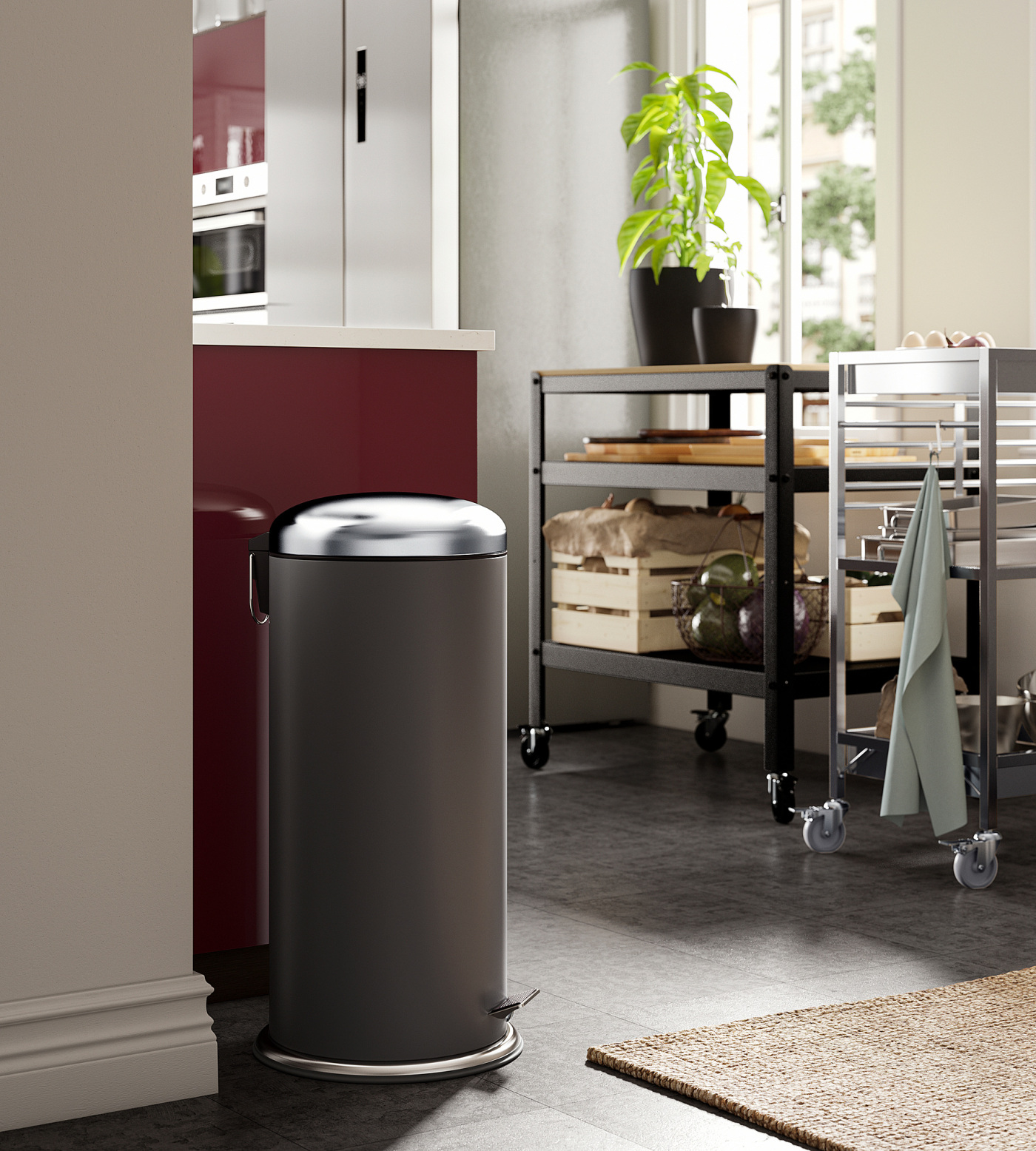 MJÖSA pedal bin dark grey - IKEA
