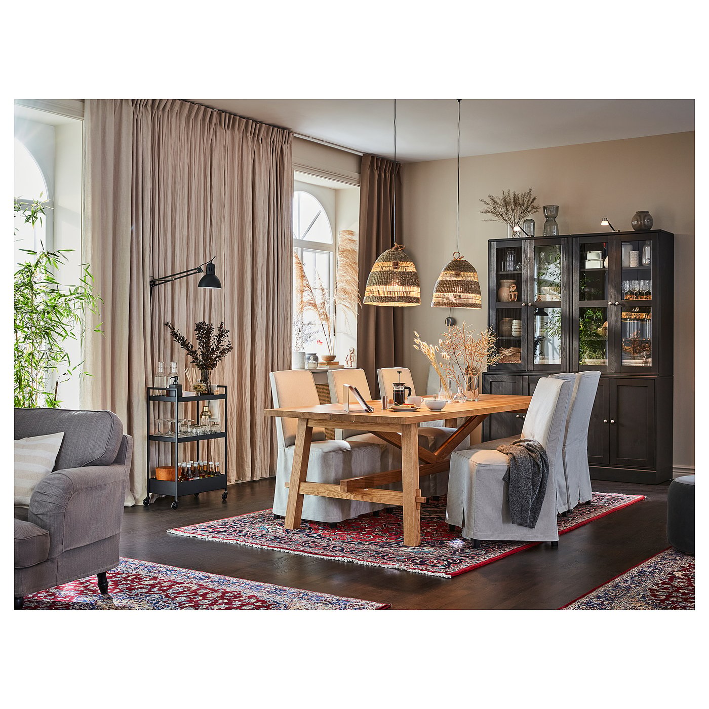 イケア MÖCKELBY ダイニングテーブル オーク無垢材 バタフライ最終値下げ MÖCKELBY table oak - IKEA