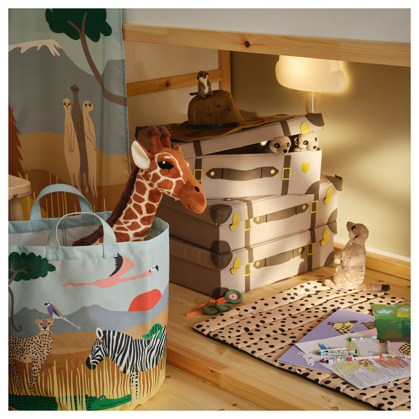 SANDLÖPARE storage bag multicolour/savannah - IKEA