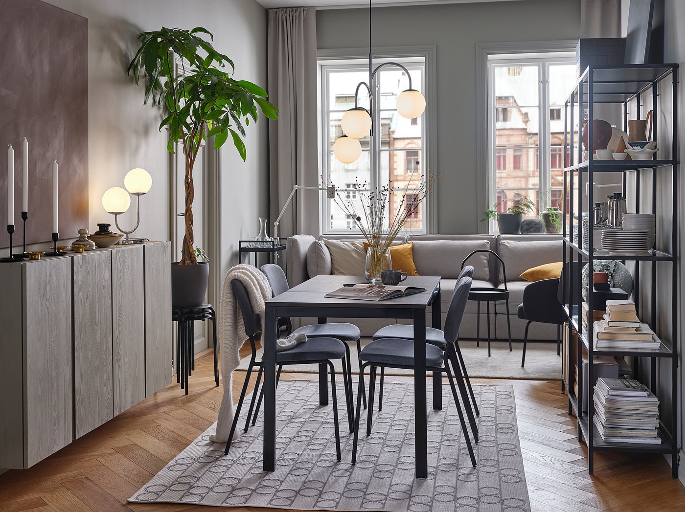 VANGSTA extendable table black/dark brown - IKEA