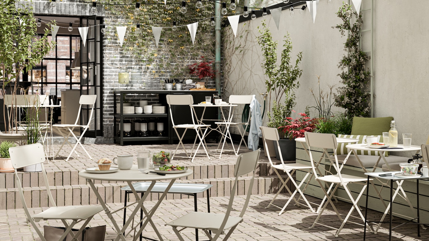 A warm and welcoming outdoor cafe