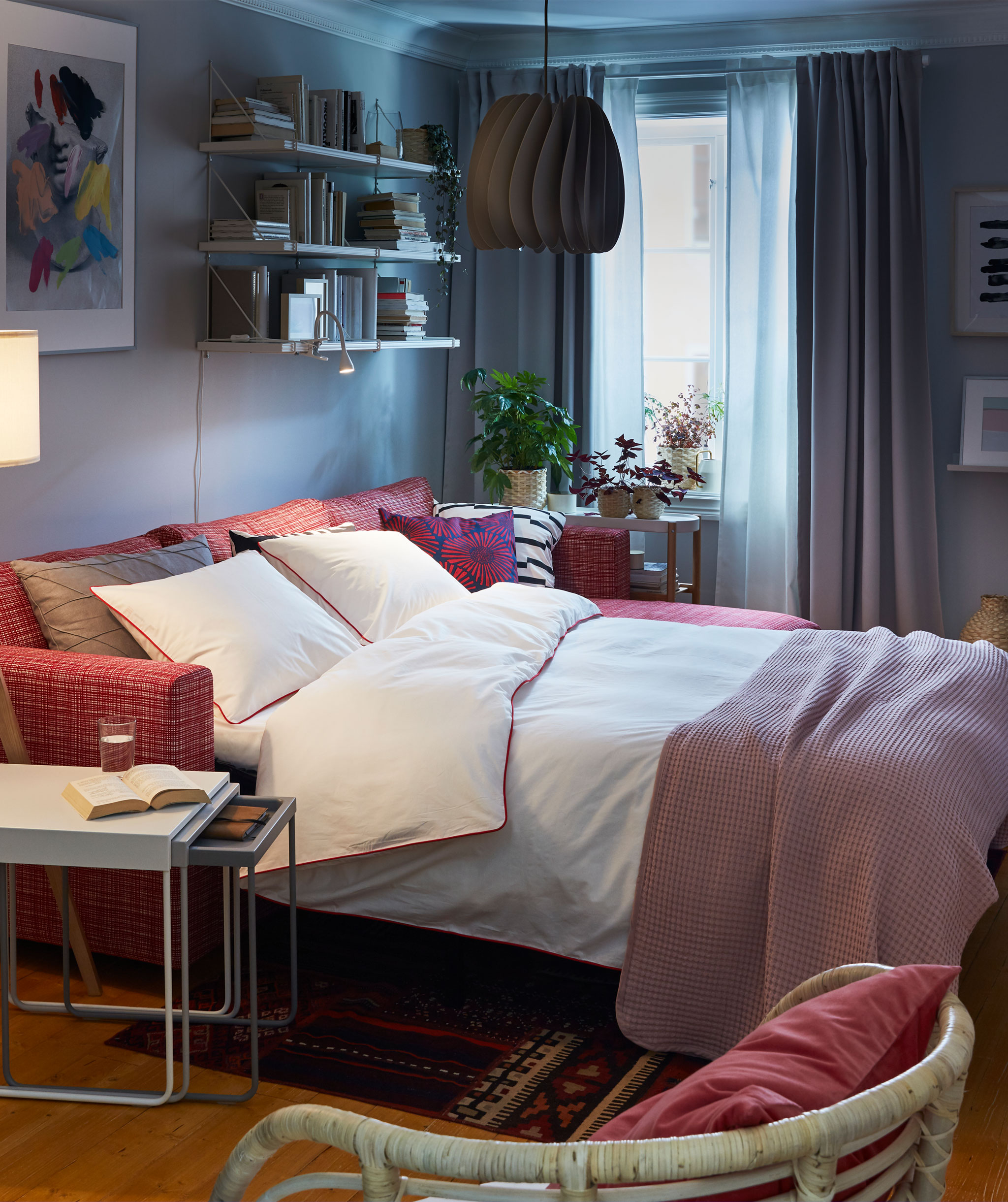 How To Use Your Living Room As Guest And More Ikea How To Use Your Living Room As Guest, Turn A Double Bed Into Sofa
