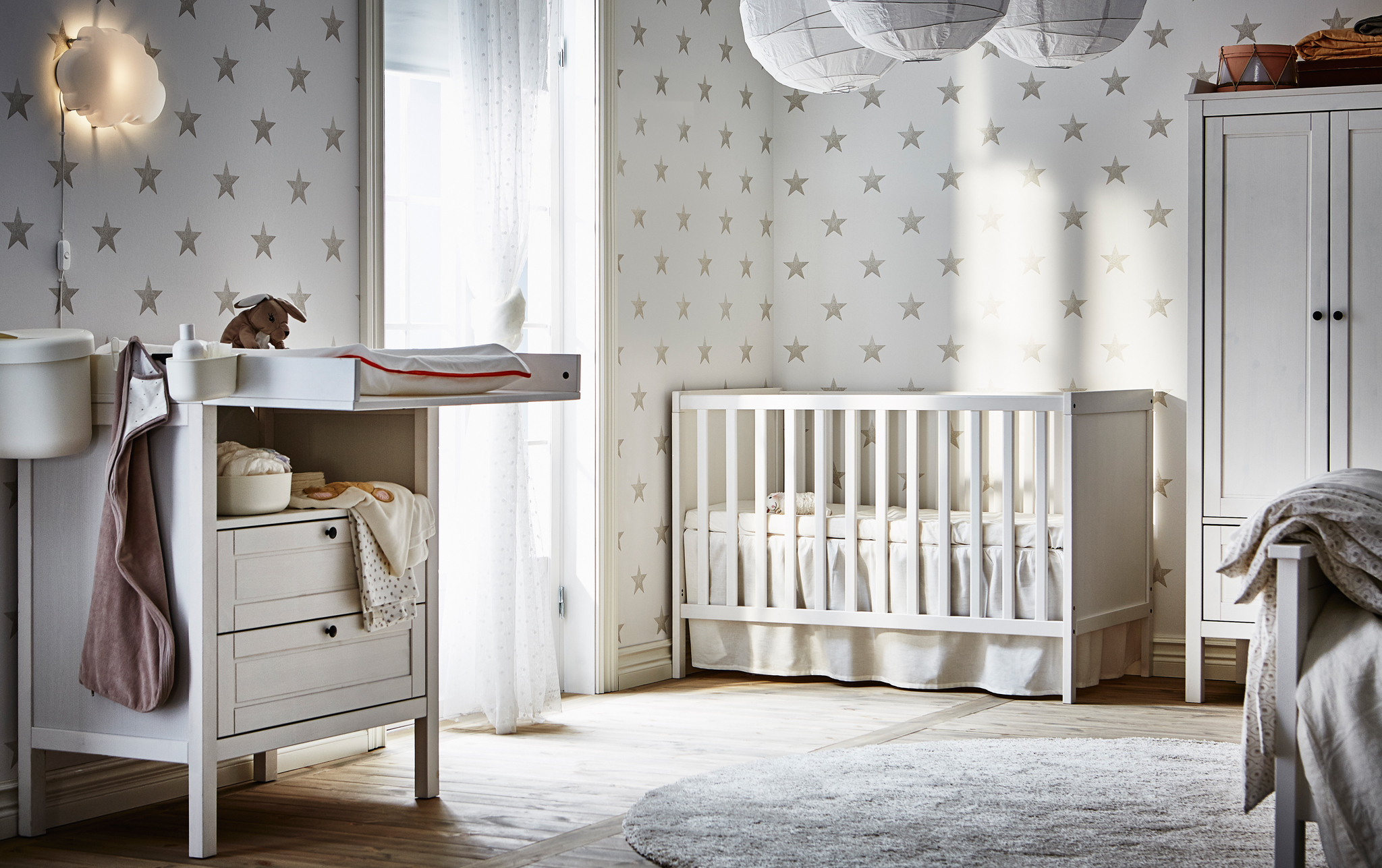 ikea cot and change table