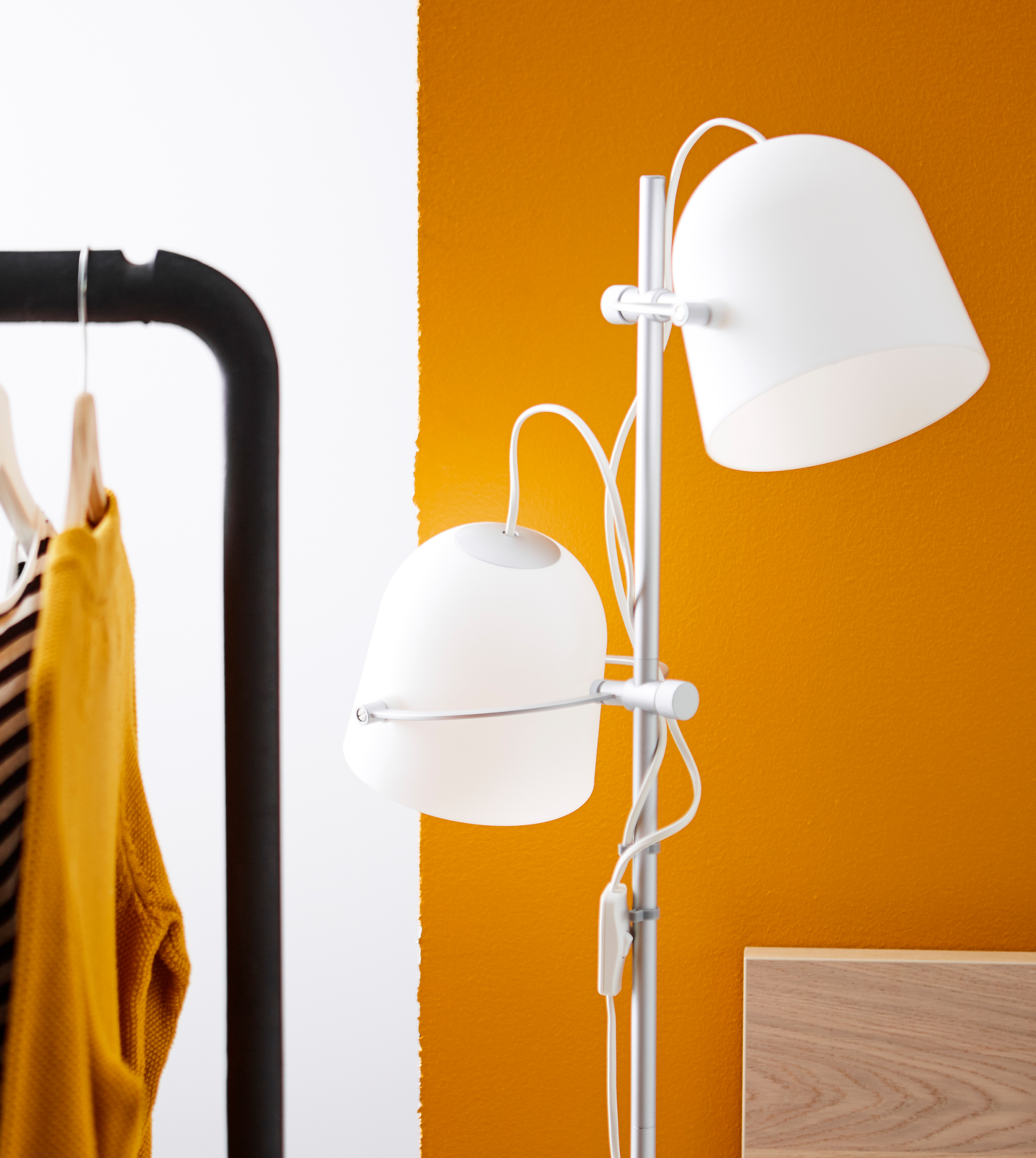 A close-up image of a bedside lamp.