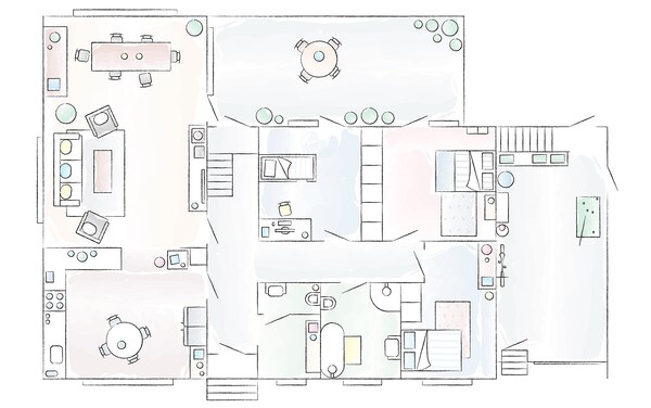 A floorplan of Henrik’s home.