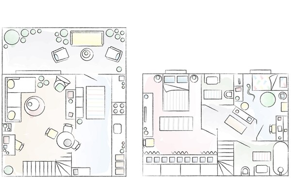 A floorplan of Mercedes’ home