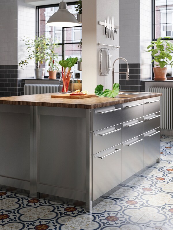 VÅRSTA kitchen  industrial and restaurant inspired IKEA