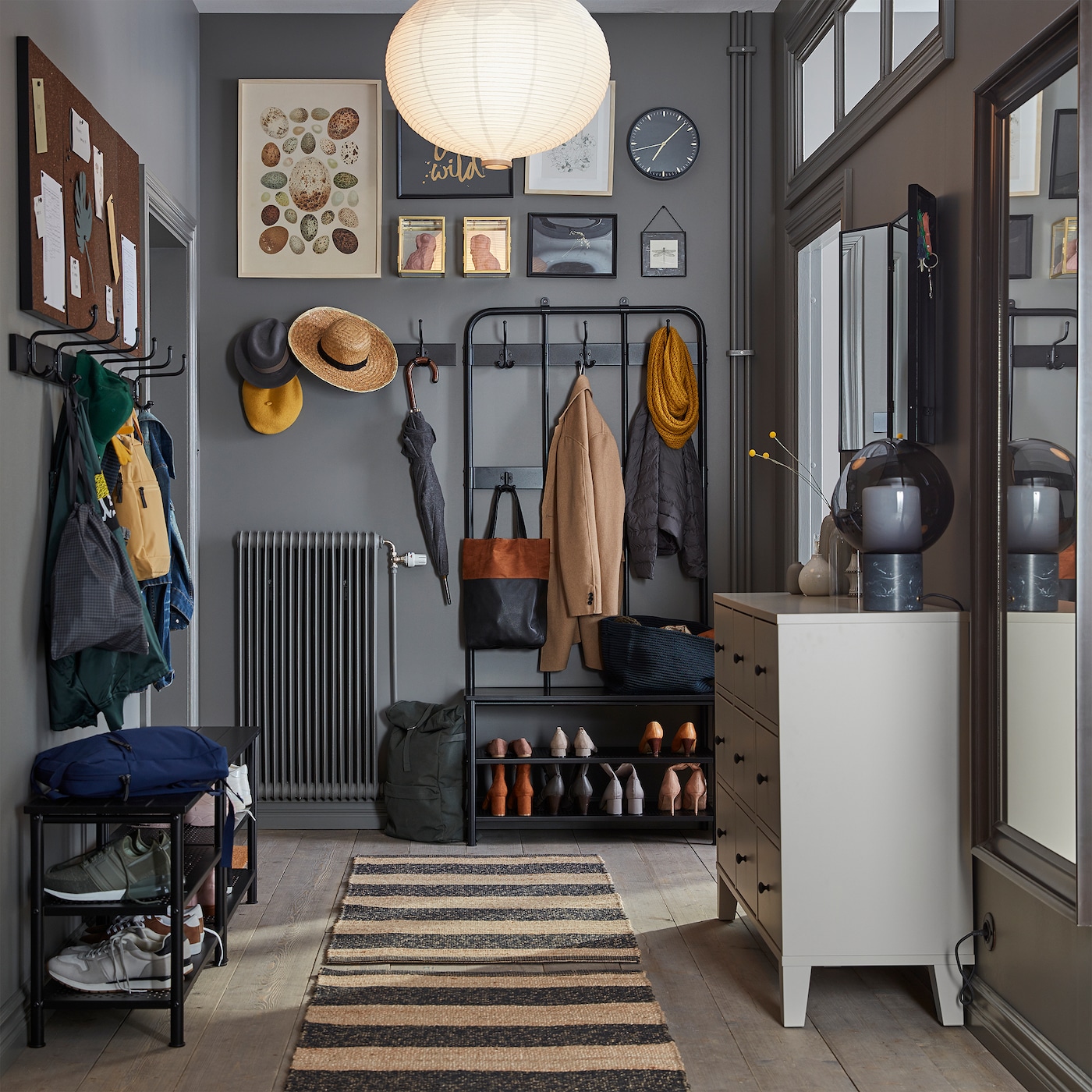 narrow coat rack