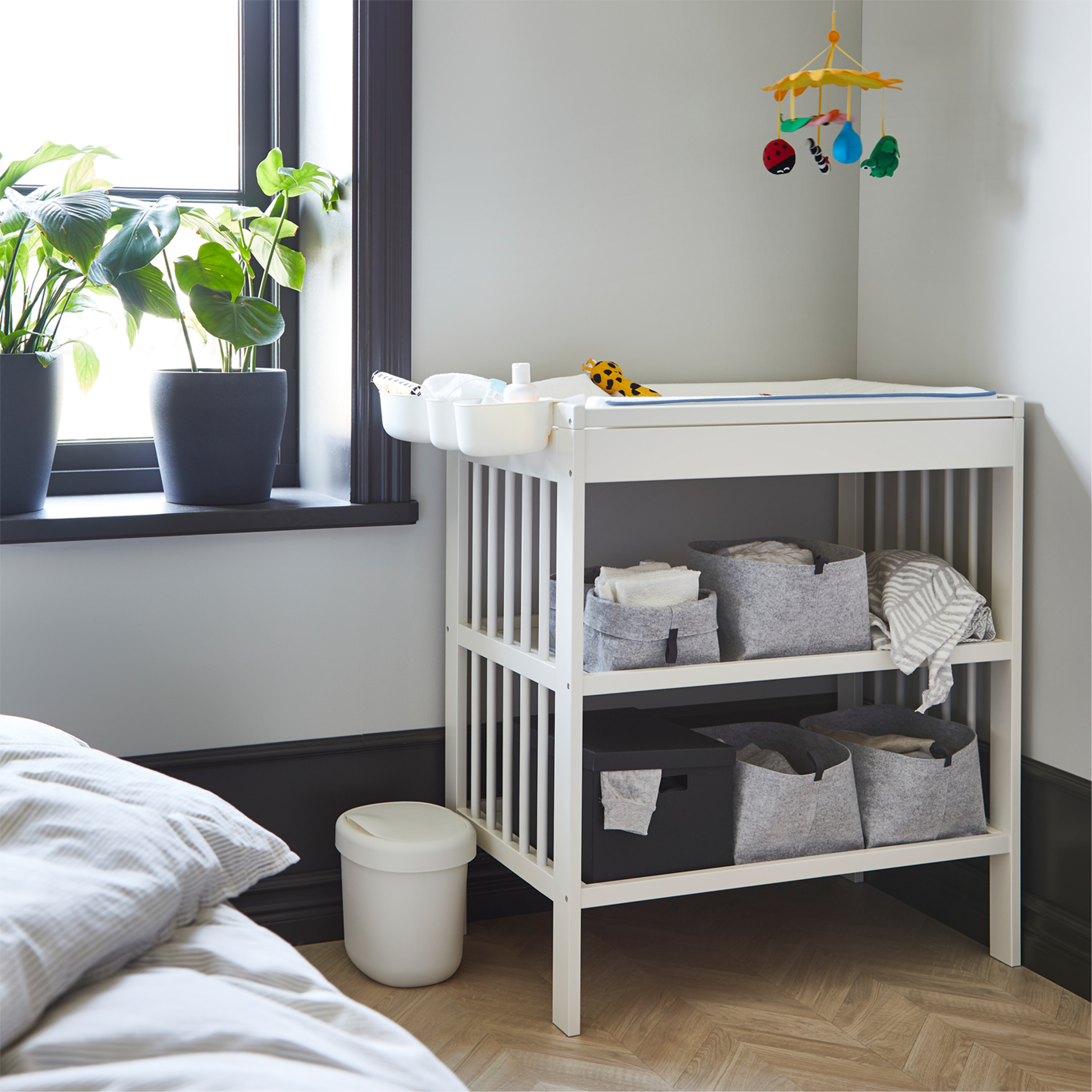 dark grey changing table