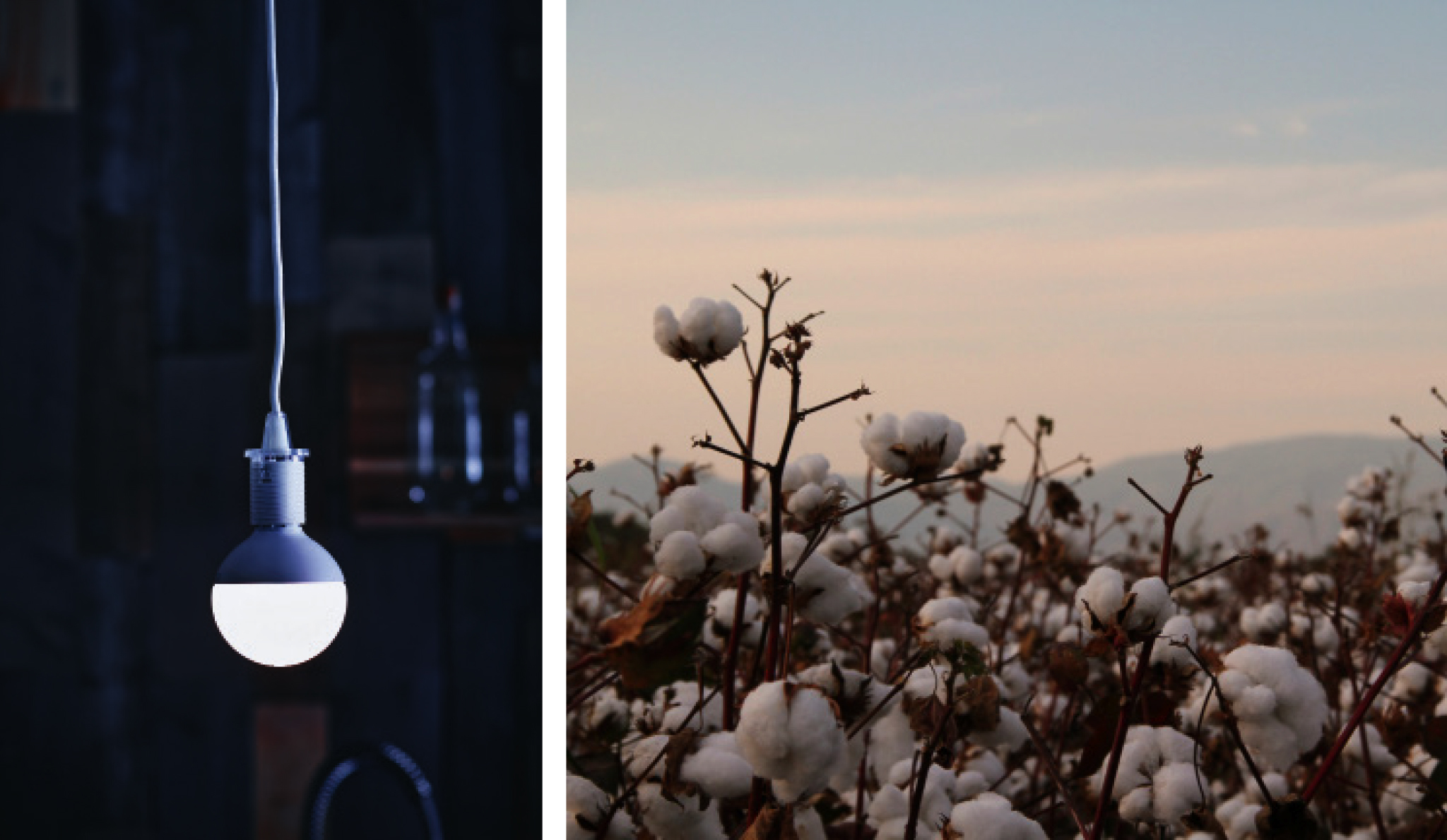 All IKEA lighting is energy-efficient LED and all of the cotton used in products comes from more sustainable sources.