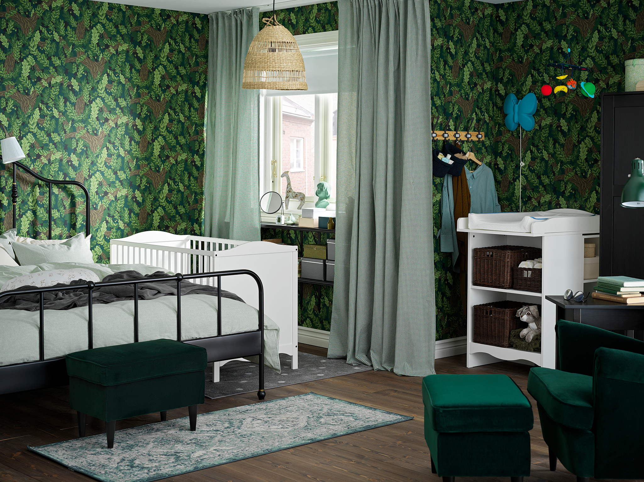 cot in bedroom