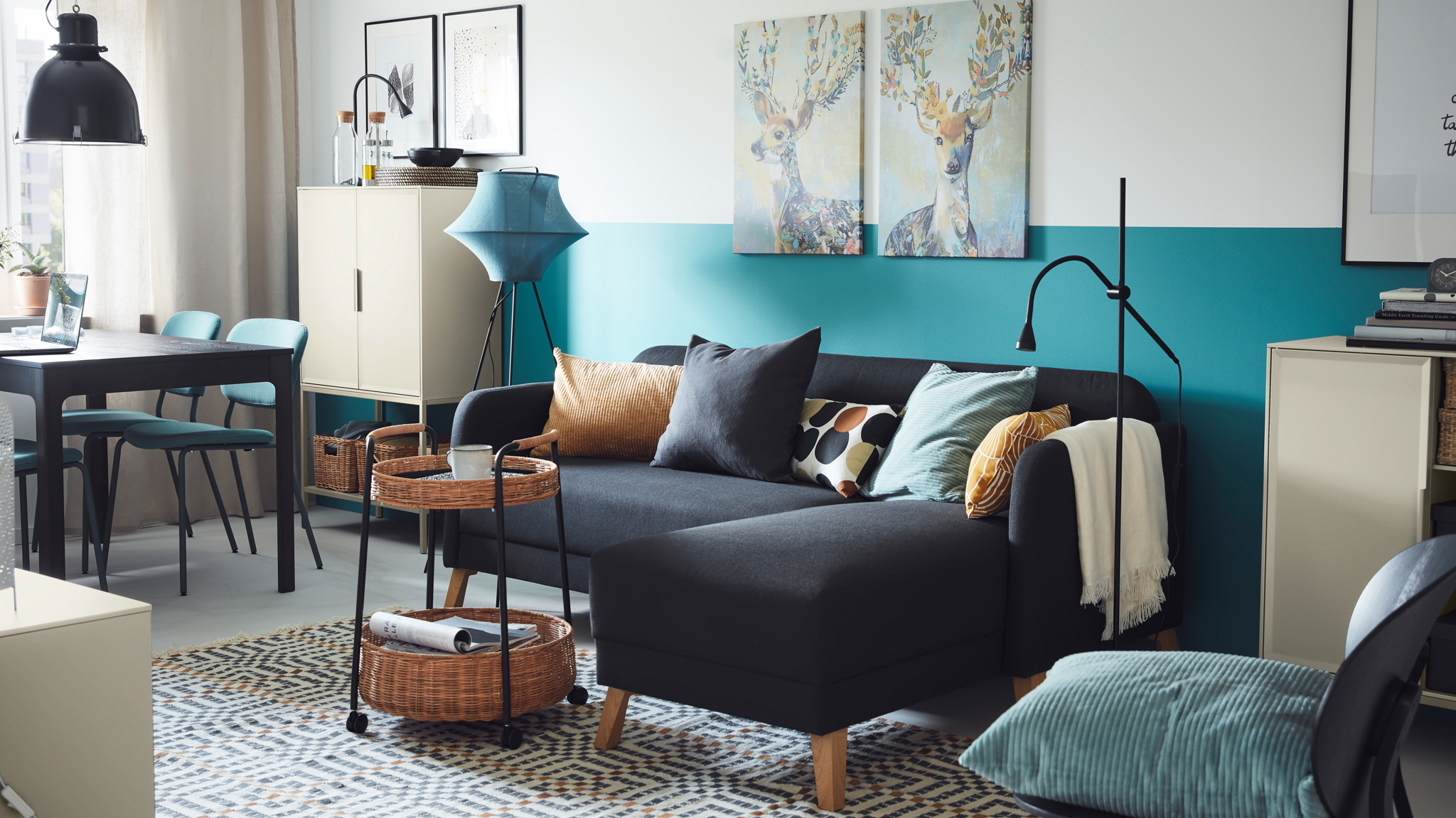 Relaxing, working, dining...this space does it all