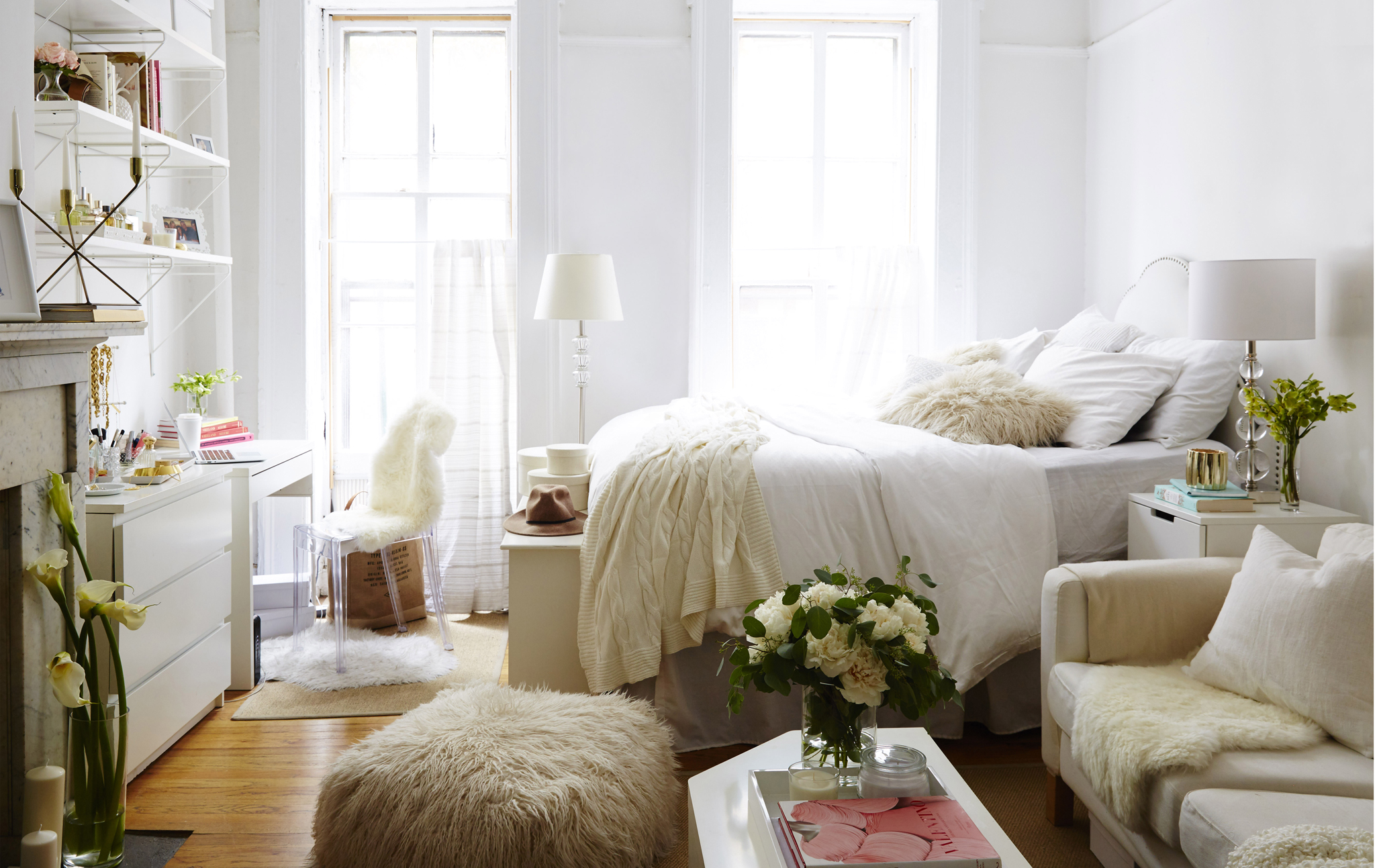 Dria’s one-room apartment in New York.