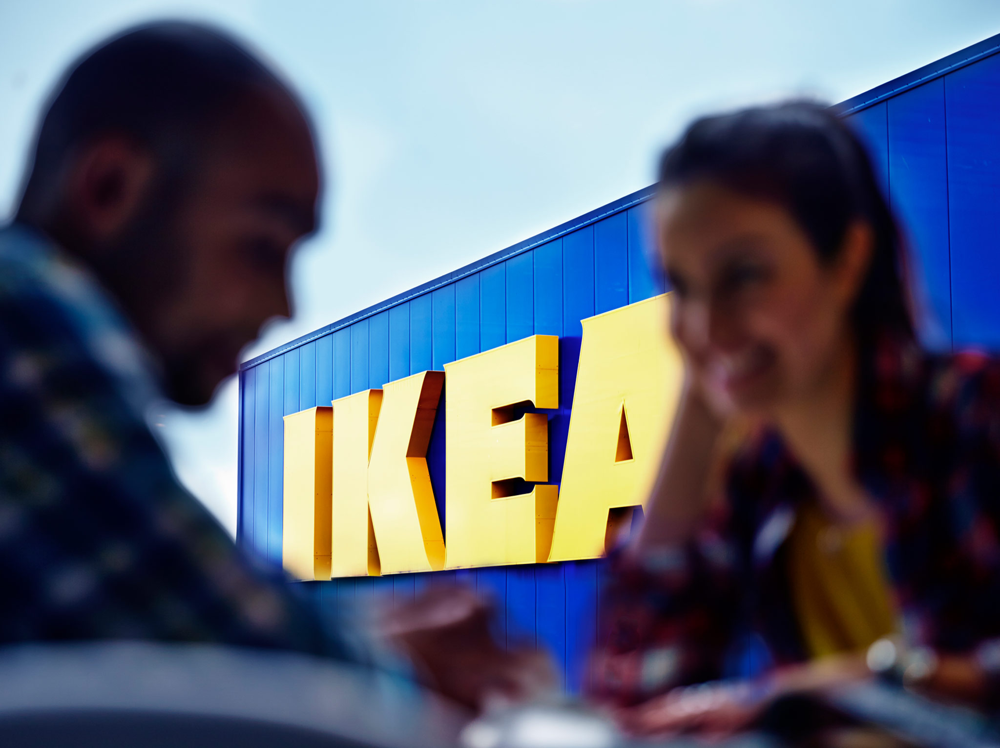 IKEA was founded in Älmhult, Sweden, but is now a global company. The IKEA logo is yellow and blue, like the Swedish flag.
