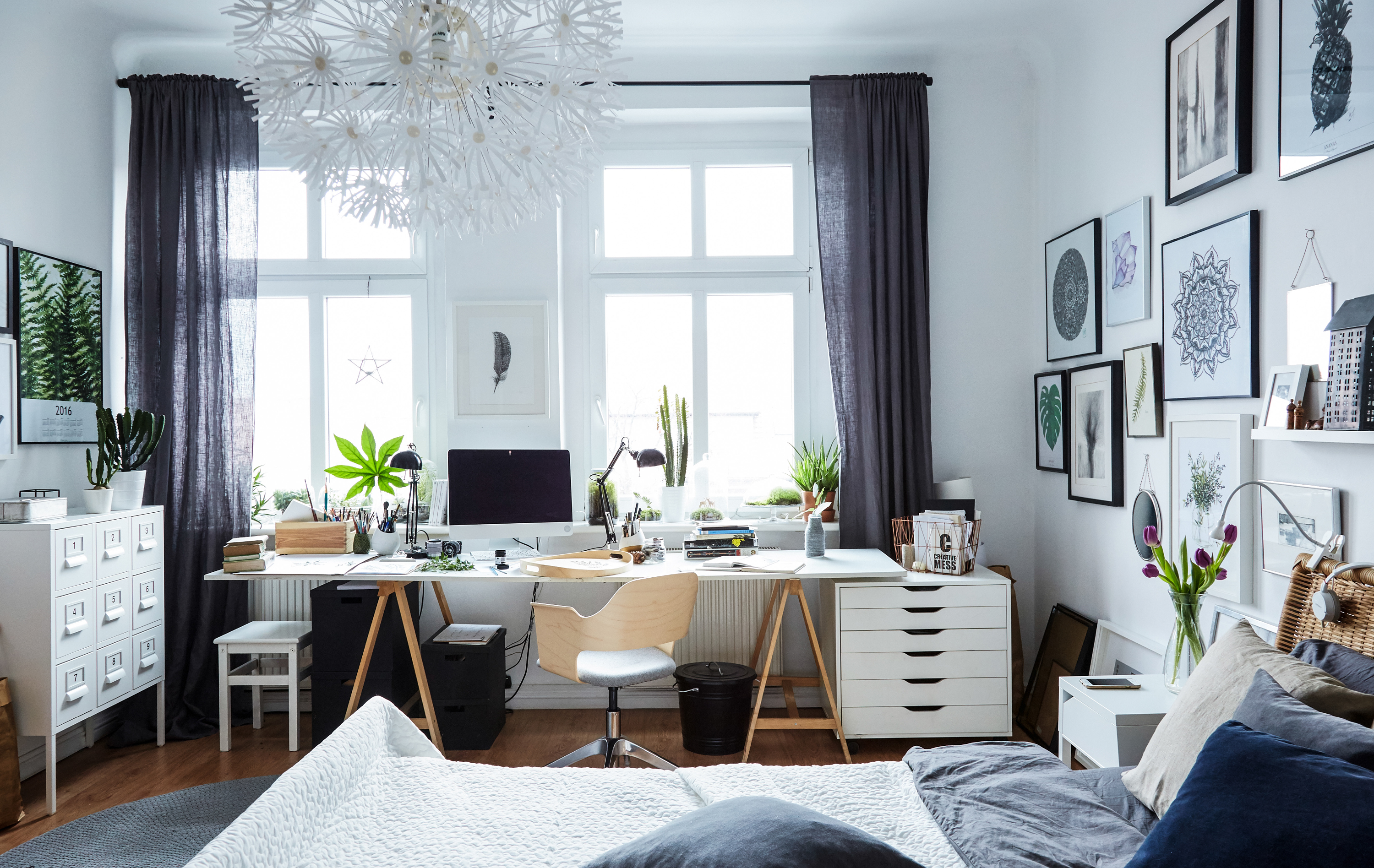 Incorporate a home office into your bedroom.