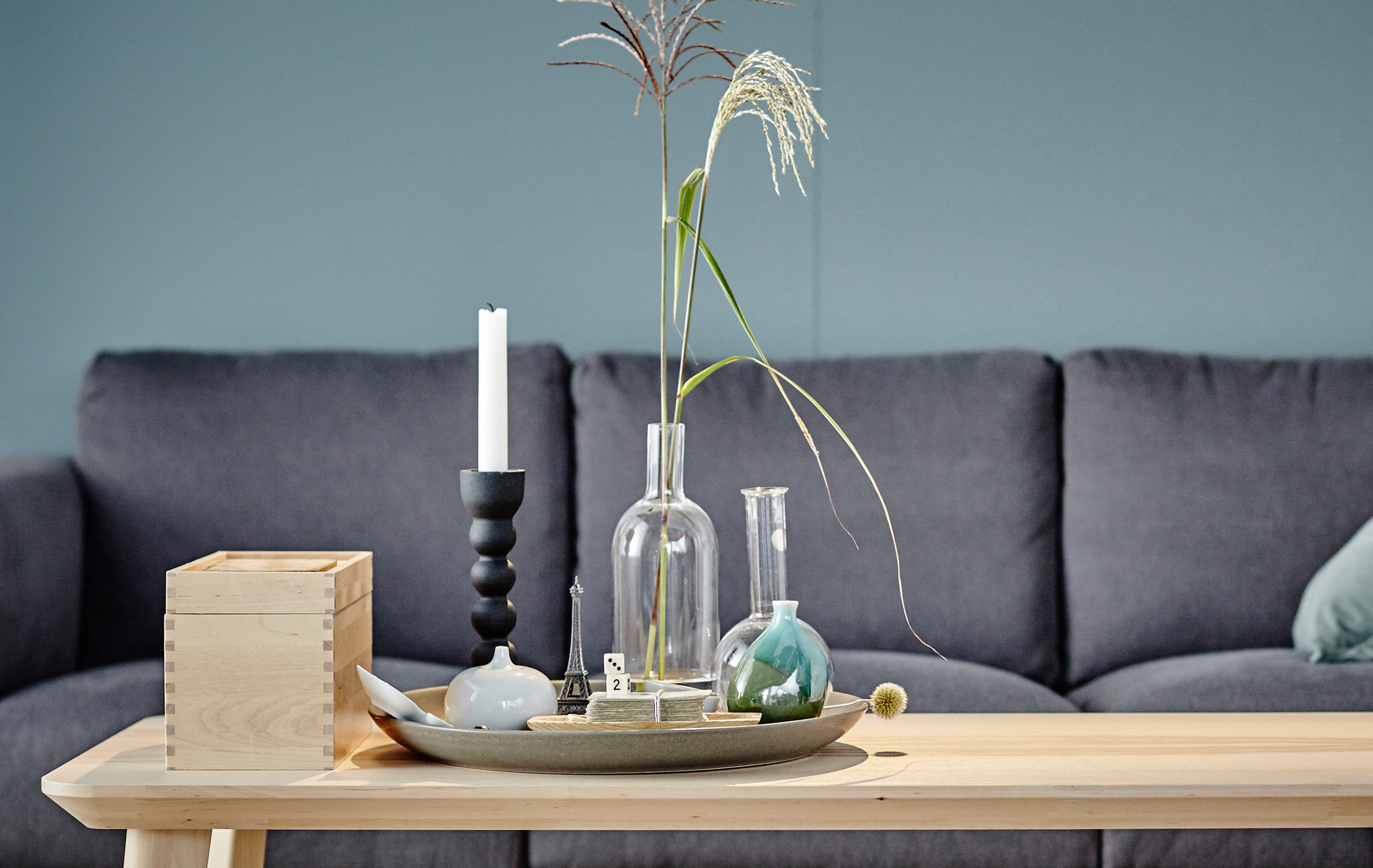 Learn how to create a perfectly organized coffee table just like our stylist.