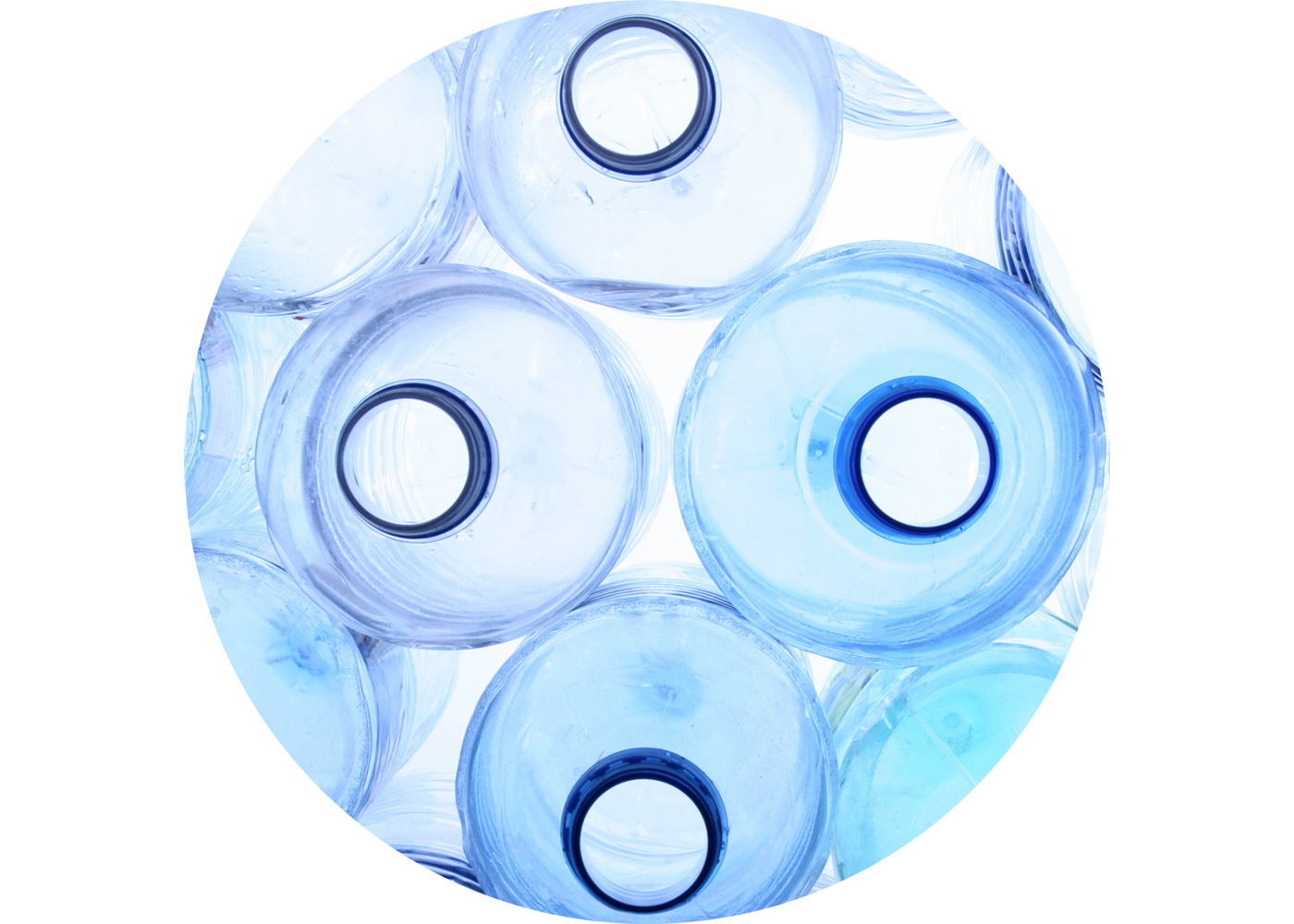 Plastic PET bottles – waste – waiting to be recycled and used as material for IKEA products.
