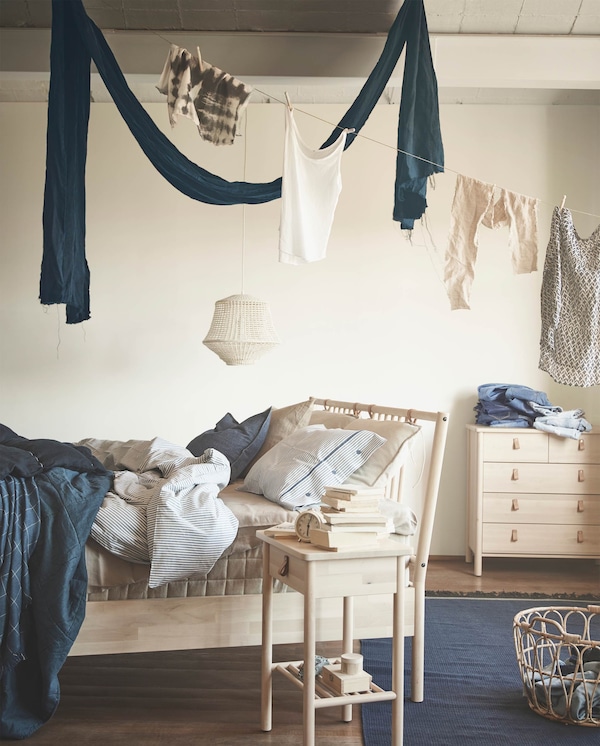 Scandinavian design, solid wood and a natural look are the main features of the bedroom furniture collection BJÖRKSNÄS.