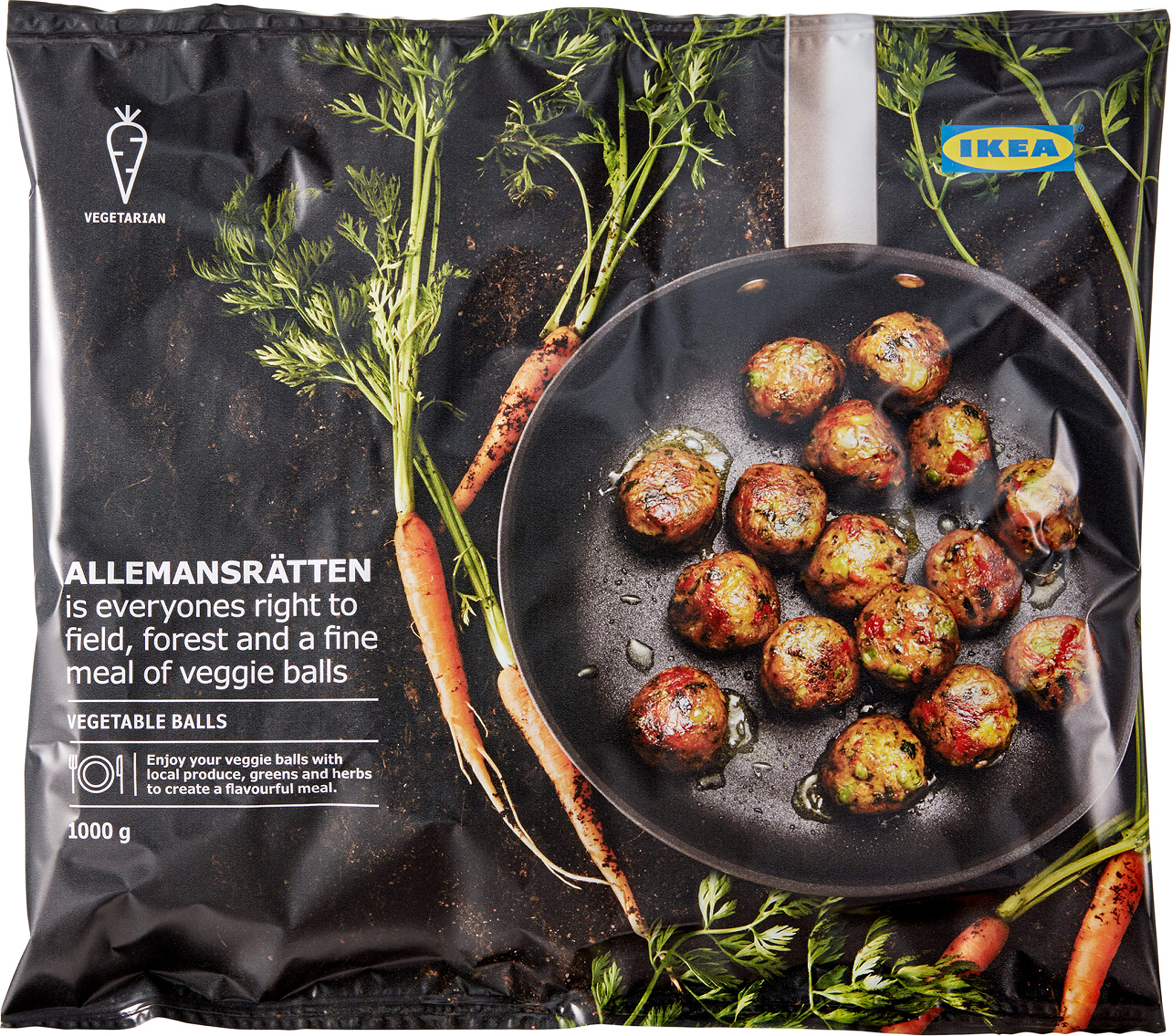 特写:ALLEMANSRÄTTEN 纯素蔬菜丸。