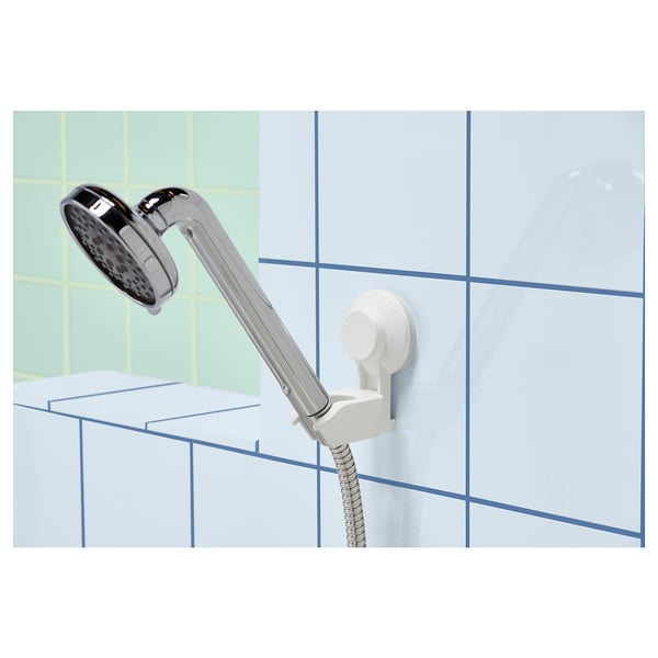 TISKEN Hand shower park bracket w suc cup, white