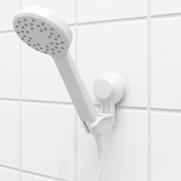 TISKEN Hand shower park bracket w suc cup, white