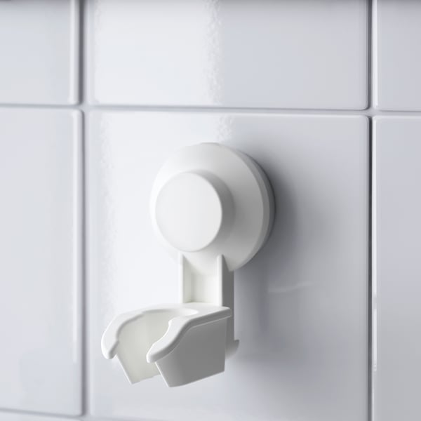 TISKEN Hand shower park bracket w suc cup, white