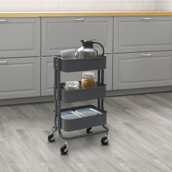 RÅSHULT Trolley, grey-green, 38x28 cm
