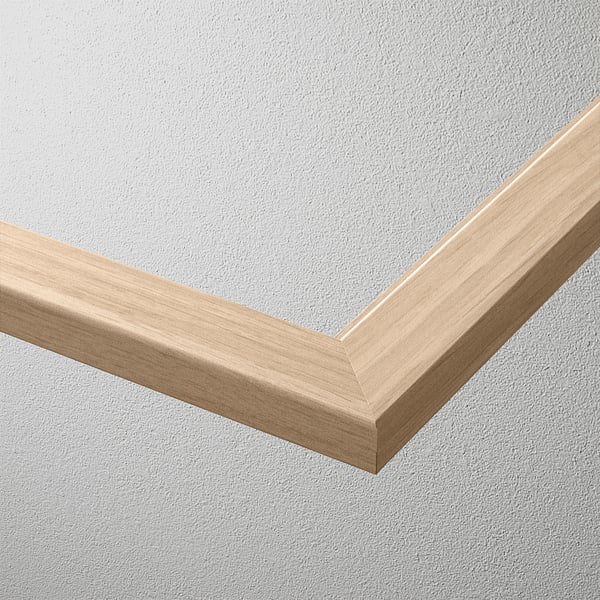 KOMPLEMENT Glass shelf, white stained oak effect, 50x35 cm