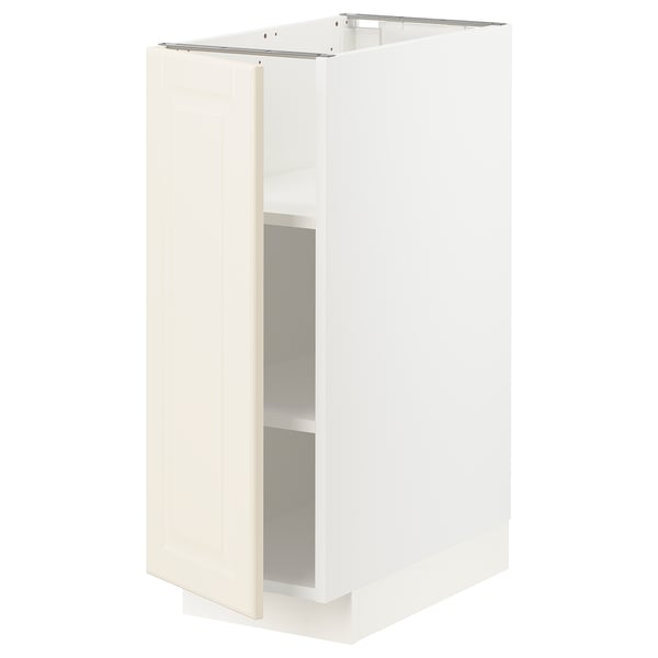 METOD Base cabinet with shelves, white/Bodbyn off-white, 30x60x80 cm